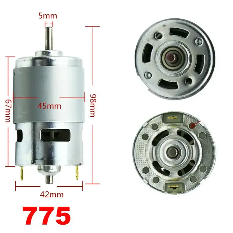 100W 12-36V 775 DC spindle motor 